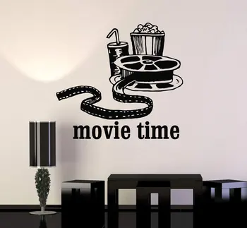 

Vinyl Wall Decal Movies Cinema Film Popcorn Room Decor Stickers Mural
