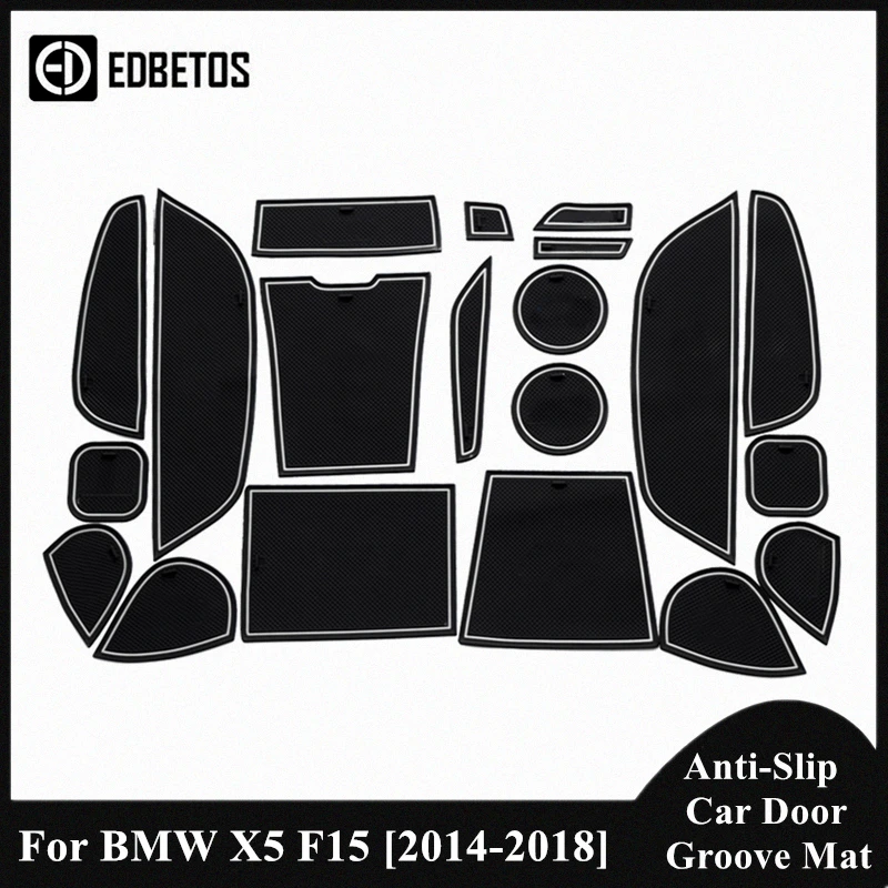 Противоскользящий коврик для подстаканника с отделением ворот BMW X5 F15 2014 2015 2016 2017