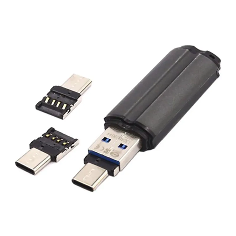 Кабель OTG type-C Micro USB общий usb type адаптер Телефон Android Мобильный данных микро конвертер OTG кабель C головкой Серебряный