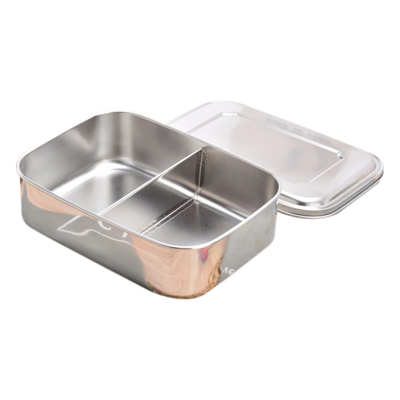 

304 Stainless Steel Lunch Box Single Layer Adult Lunch Box Sealed Leak-Proof Rectangular