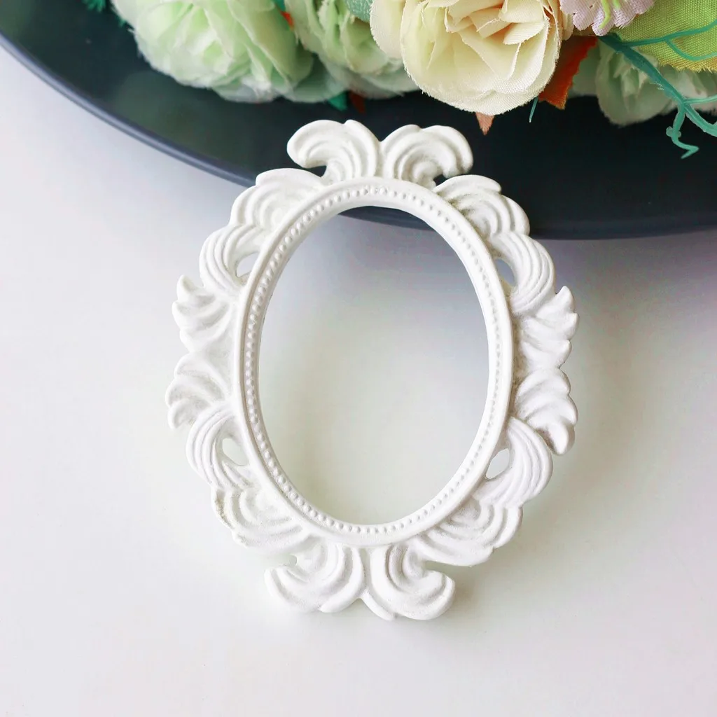 

Baroque Style White Photo Picture Frame Wedding Name Card Holder Home Decor