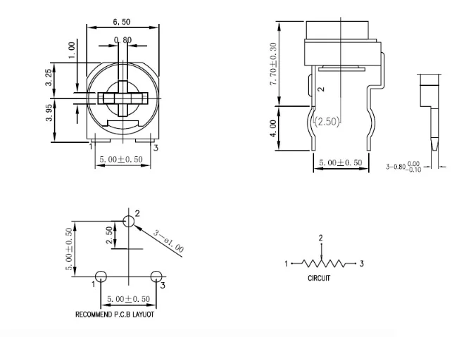 Trimmer Potentiometer 10pcs/lot RM065 RM-065 100-1M ohm Trimpot Trimmer Potentiometer variable resistor