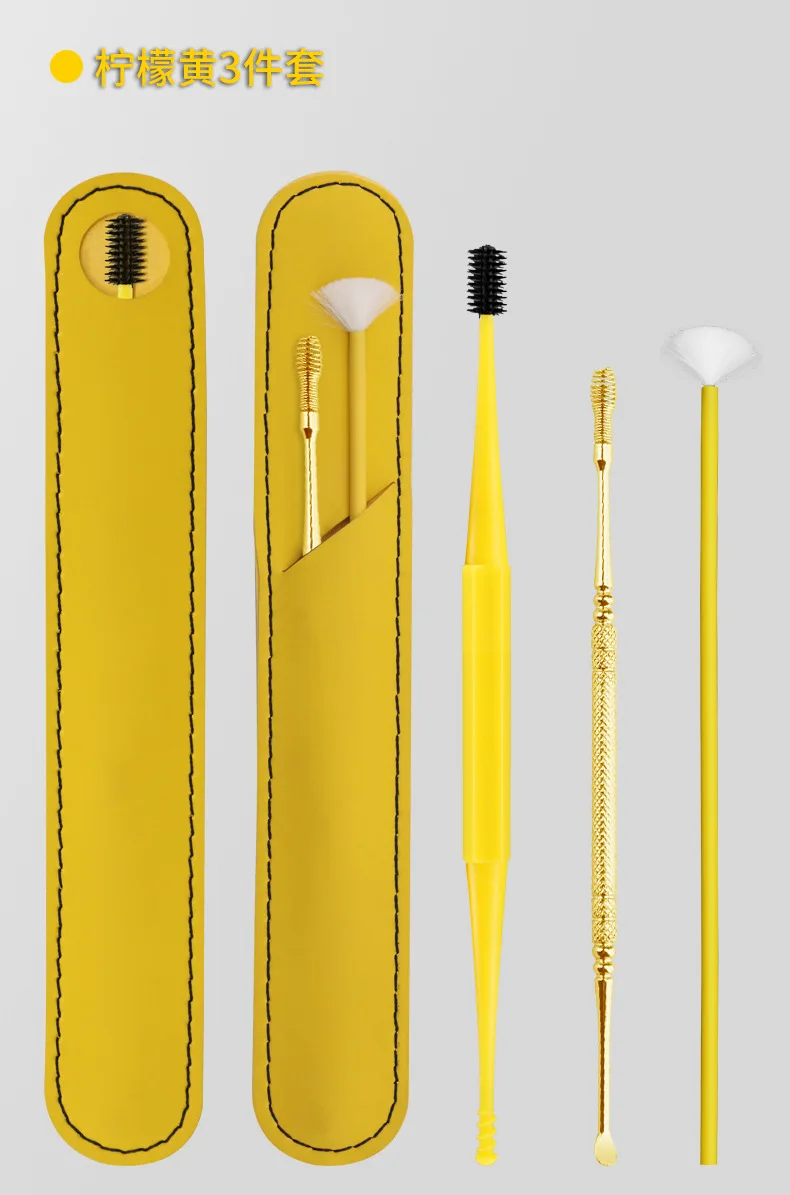 Earwax Removal Tool Sets Spiral Silicone Stainless Steel Ear Cleaner Sticks Springs Ear Wax Remover Wand Spiral Scoop Ears Care