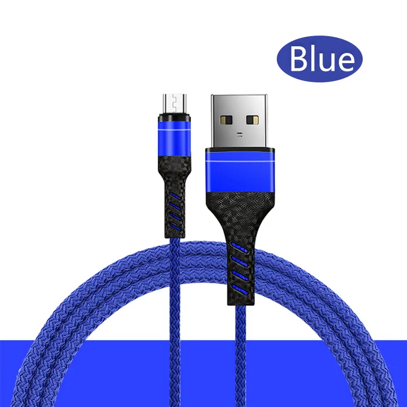 3 в 1 Micro type-C Lightning Кабель для передачи данных iOS Быстрая зарядка 3A USB кабель для huawei Xiaomi samsung iPhone X Xs кабель для мобильного телефона - Цвет: Blue