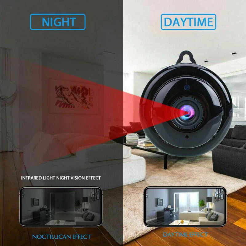 V380 Wifi HD 720P ip-камера, беспроводная мини камера ночного видения с датчиком движения, домашняя охранная видеокамера для видеонаблюдения, видеоняня