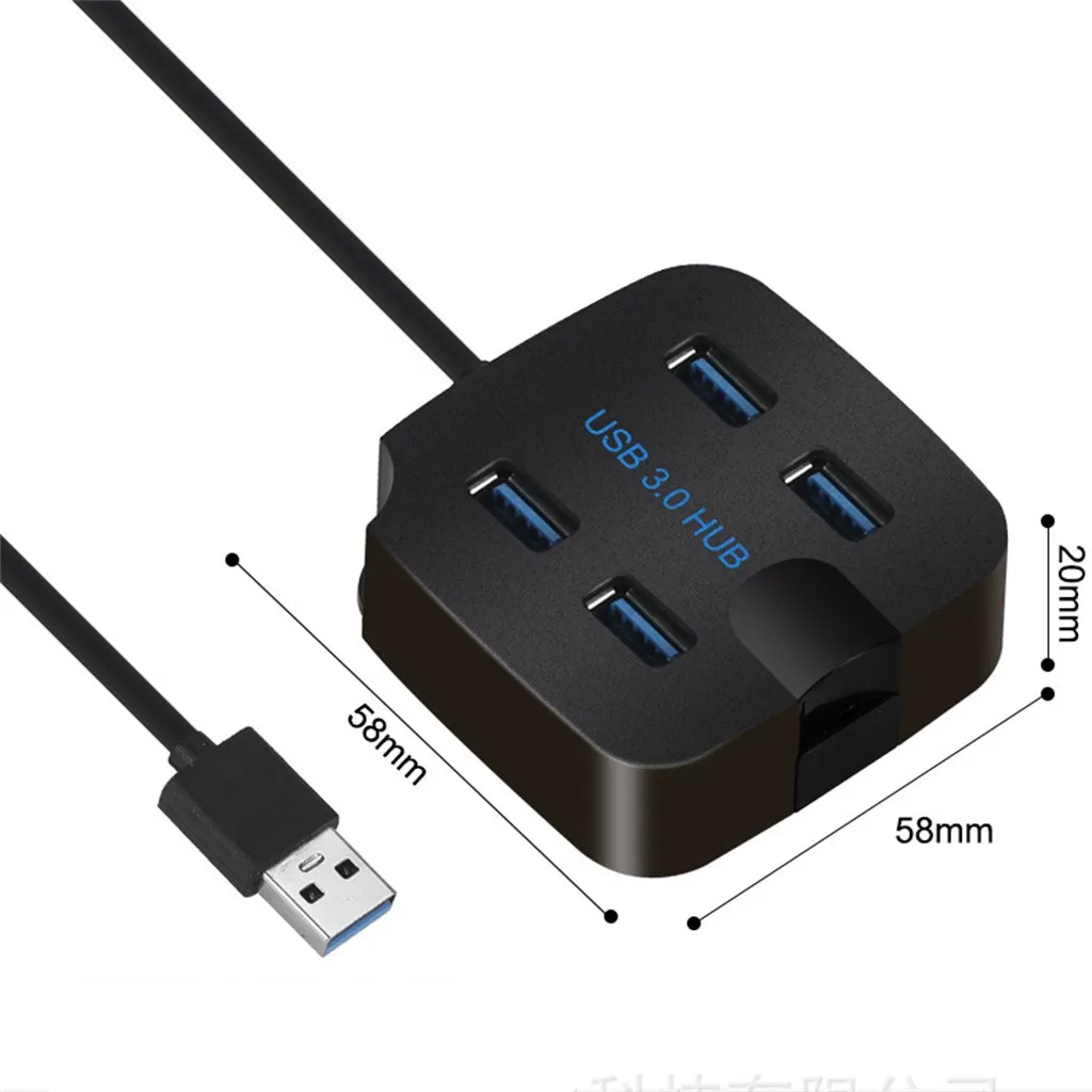 USB концентратор 4 вспомогательное устройство для USB 2,0/3,0 USB разветвитель адаптер USB 2,0/3,0 для ПК ноутбук USB сплиттер компьютерные аксессуары