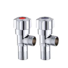 Горячий и холодный угловой клапан один в толстый медный сердечник треугольный клапан кухонный водонагреватель ванной комнаты горшок камеры только 4 точки