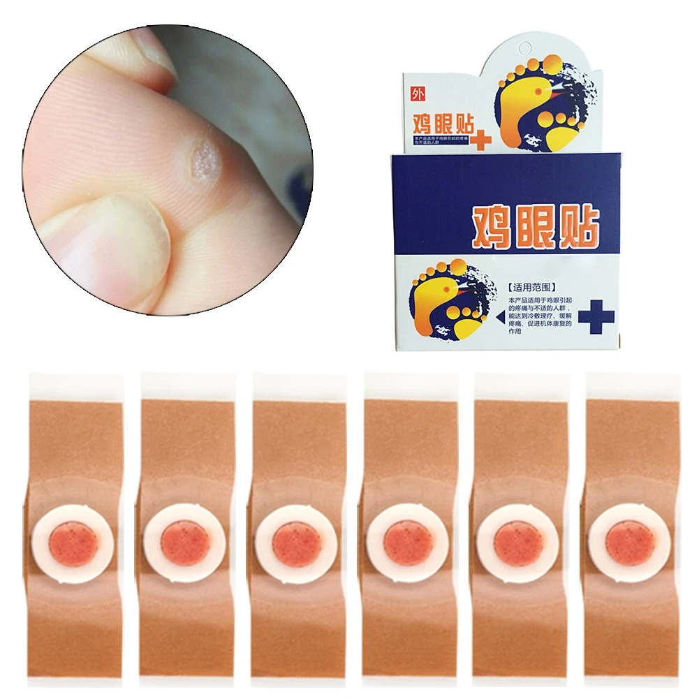 

6pcs Foot Corn Remover Plaster Detox Foot Pad Patches Medical Patch Relieving Blisters Corn Friction Pain Foot Skin Care Tools