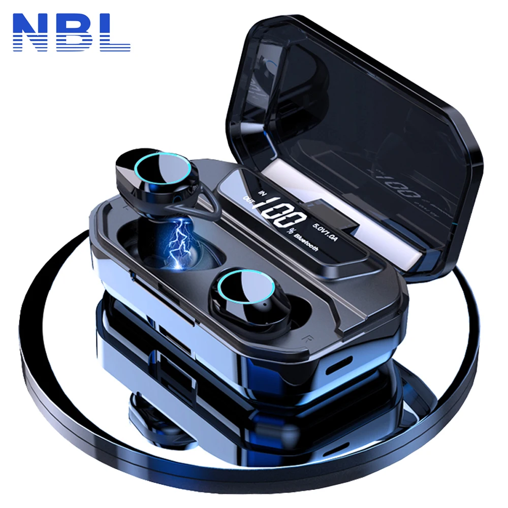 

TWS 5.0 Bluetooth 9D Stereo Earphone Wireless Earphones IPX7 Waterproof Earphones 3300mAh LED Smart Power Bank Phone Holder