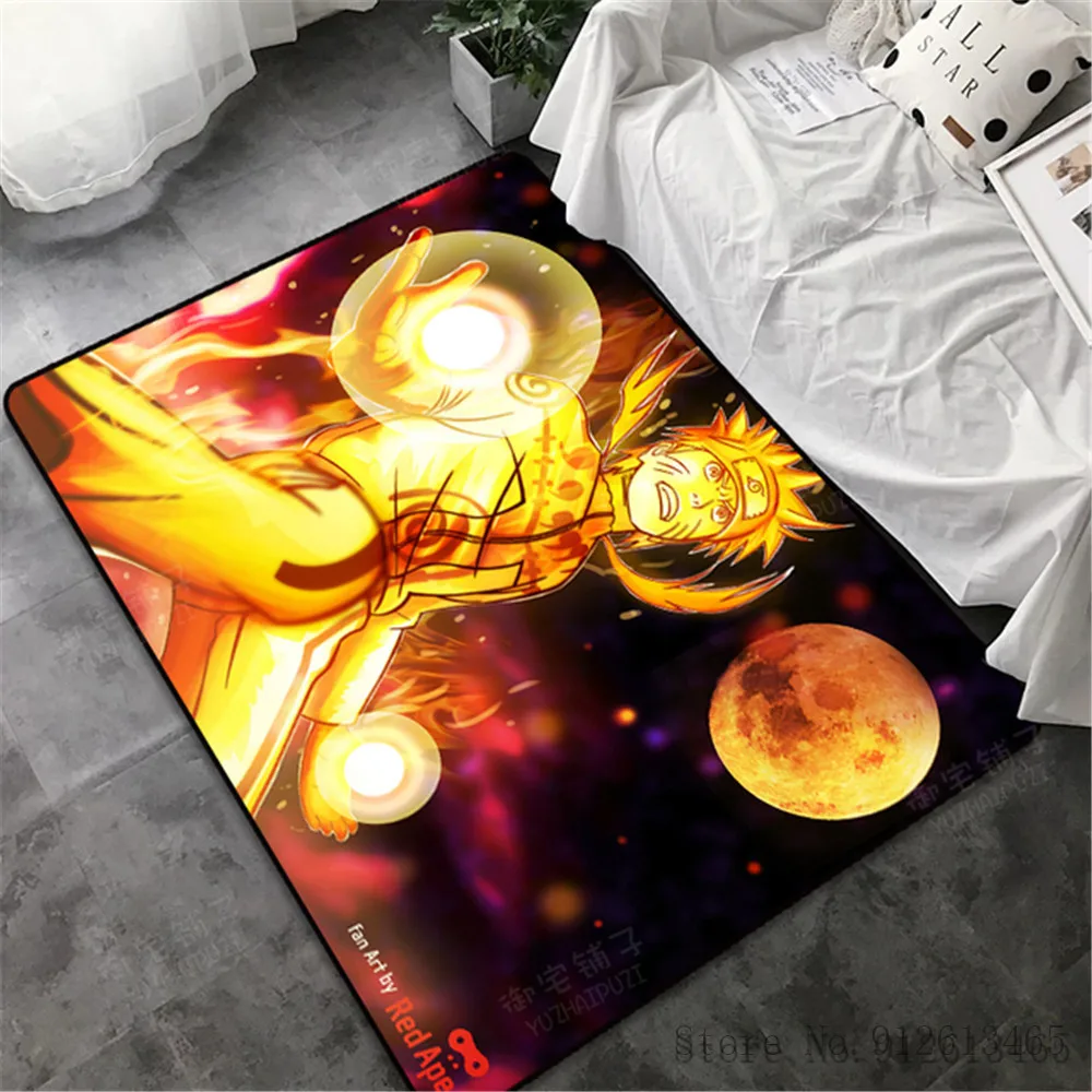 quilt 3D Cartoon Naruto Anime Anime Ninja Uzumaki Uchiha Print Floor Mats area rug Carpets Mats Floor Rug For Living Room Non-slip fitted sheet