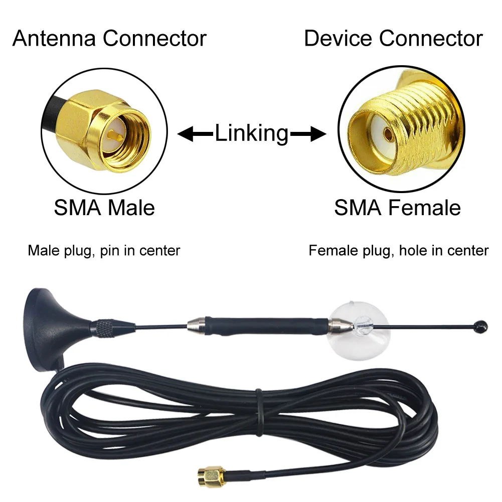 10dBi 4G Antenna SMA Male Plug 696-960MHz/1710-2690MHz Long Range RG174 3M + SMA Female to Y type 2 X TS9 Male RG316 Cable 15cm