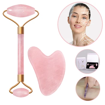 

Gouache Scraper Natural Jade Massager For Face Anti Cellulite Stone Guasha Scraper Skin Lifting Slimmimg Facial Massage Roller