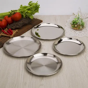

Dinner Plate Thali Tableware Wholesale Dinnerware for Round Metal Dish Indian Dinner with low price free shipping