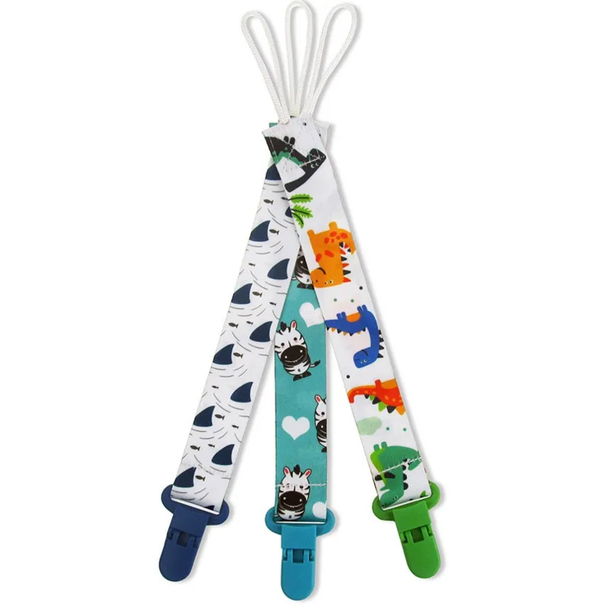 3Pcs/Pack Cartoon Pacifier Clips Animal Fruit Baby Newborn Soother Clip Chain Personalised Infant Present Gifts Baby Accessories