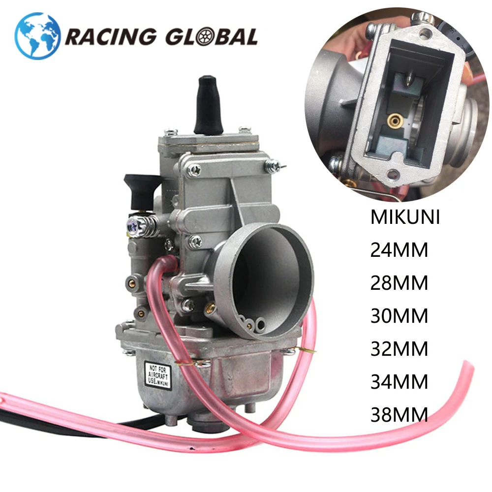 Carburador de motocicleta TM24/28/30/32/34/38mm, pieza plana, para motor 2T, compatible con motor de 150 350cc, ALCON MIKUNI|Carburador| - AliExpress