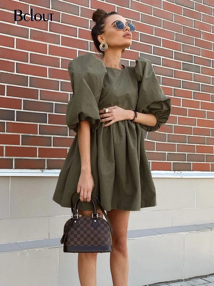 womens olive green dress