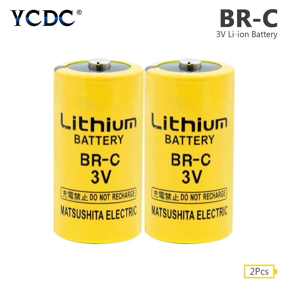 YCDC 2pcs BR-C батарея 3V 2200mAh PLC FANUC C размер литиево-ионная резервная батарея для FANUC управление системой с ЧПУ