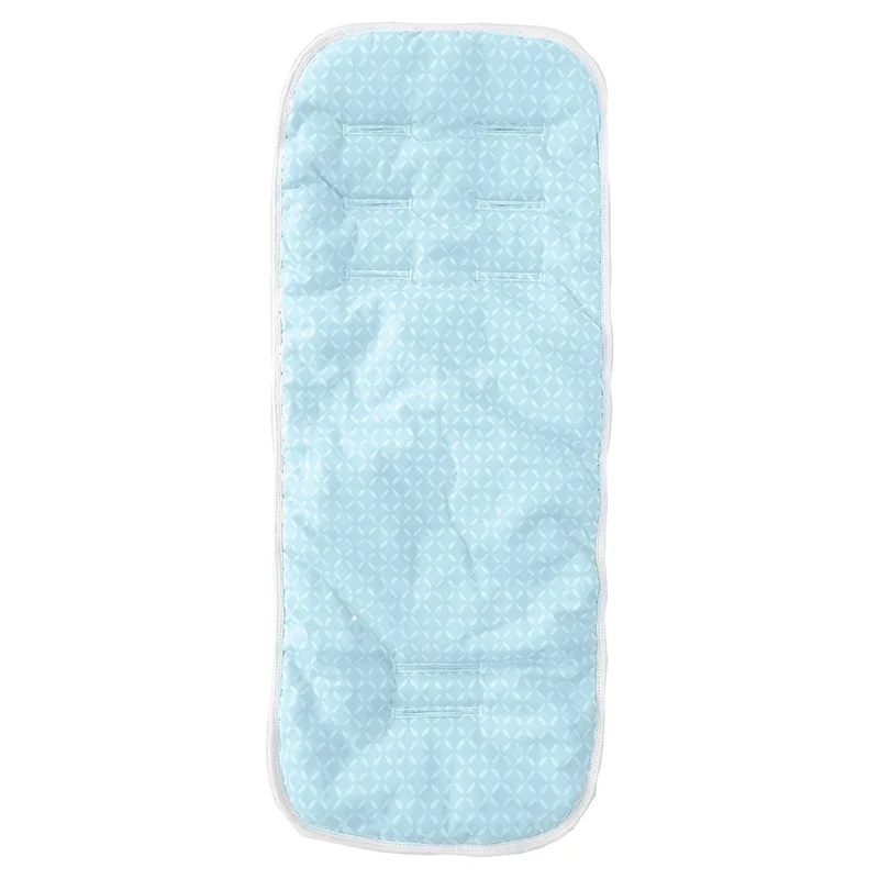 Blue square geometry Модное сиденье для детской коляски, хлопковые аксессуары, подушка для коляски, детская коляска, коврик для новорожденных, детская коляска для удобной коляски, мягкая - Цвет: Blue square geometry