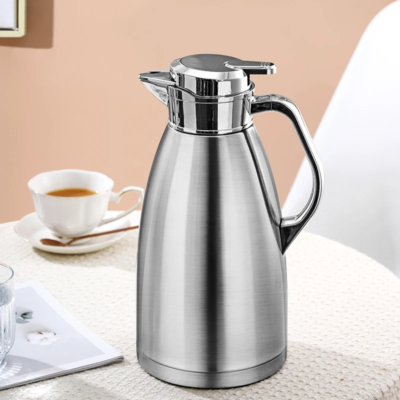 2300ML Stainless Steel Thermal Coffee Carafe Double Wall Insulated Vacuum  Flasks Kitchen Tea Pot Thermos Home Kettle - AliExpress