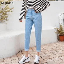Джинсы женские черные Большие размеры с высокой талией повседневные женские s корейский стиль Универсальные женские Ulzzang BF горячая Распродажа брюки до щиколотки