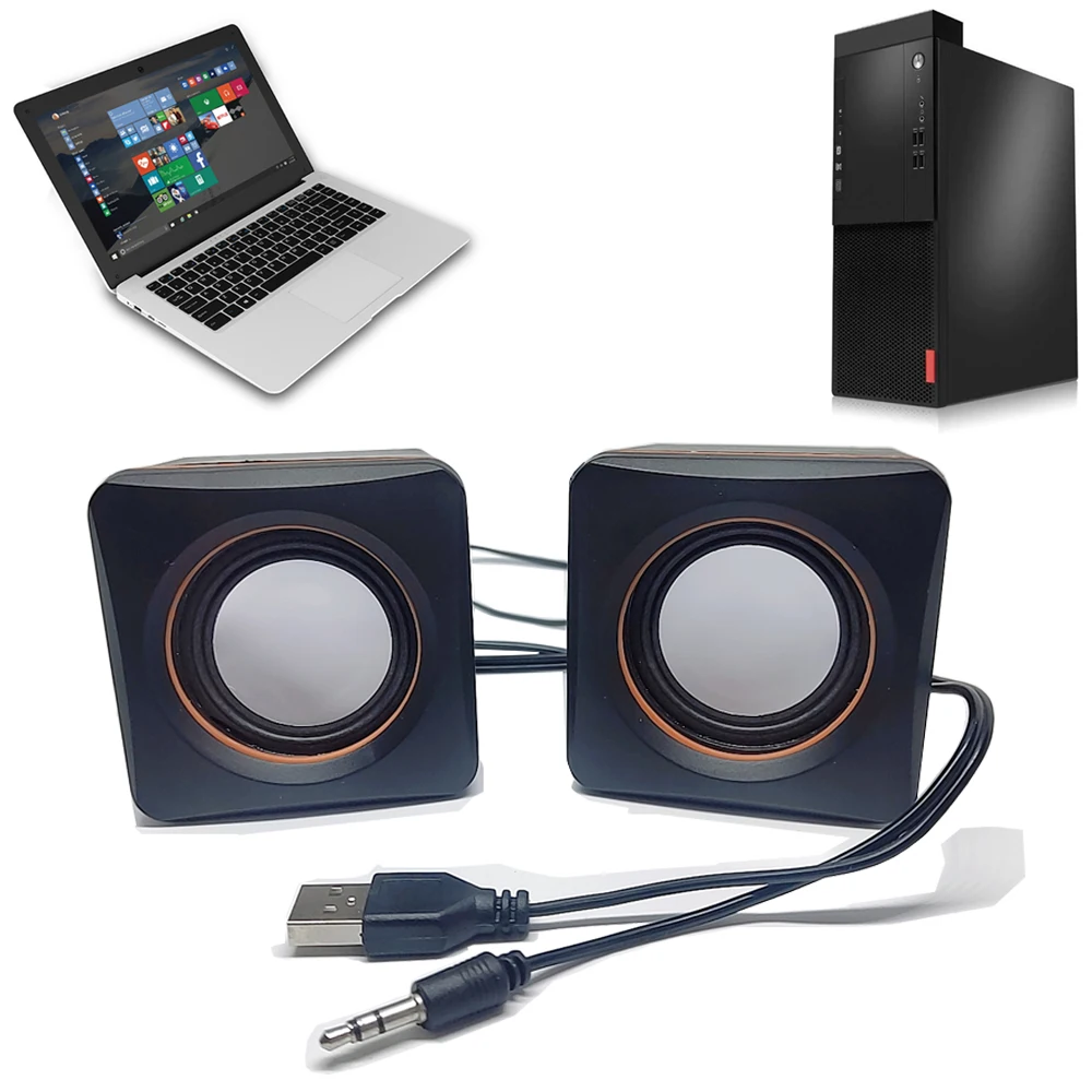 2 шт. настольный мини динамик портативный USB проводной для ноутбука s
