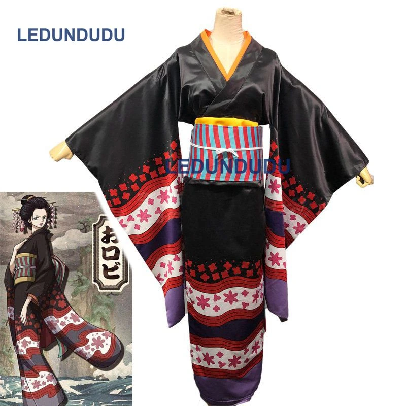 Japan Anime One Piece Wano Country Cosplay Costume Nico Robin Yukata Women Men Luxury Kimono Bathrobe For Halloween Customize Anime Costumes Aliexpress