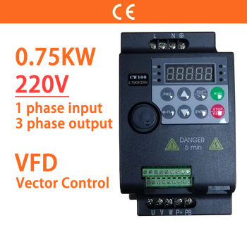 0.75KW 220V Inverter di controllo della velocità del motore 1 Ph Input 3Ph Output 1HP VFD convertitore di frequenza variabile CTRL-DRIVE Store CW100