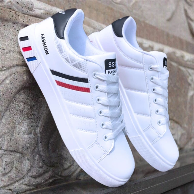 Melódico Polo obra maestra Zapatos informales blancos para hombre, zapatillas deportivas cómodas de  cuero para correr, Tenis transpirables a la moda, novedad de 2022 _ -  AliExpress Mobile