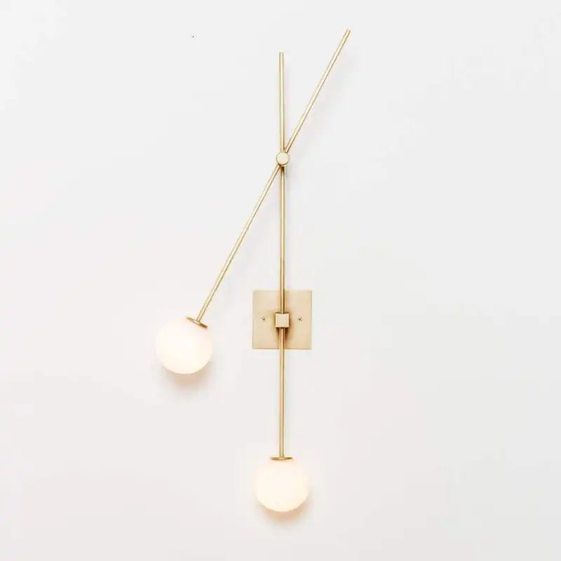 

Europe Minimalist Wall Lamp Modern Concise Villa Designer Model House Originality Personality Line Geometry Strip Wall Lamp