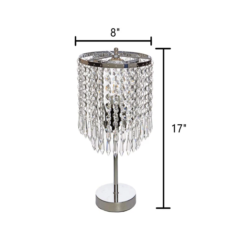 Современный светодиодный прикроватный столик с железными кристаллами для гостиной, лофт, личный офисный туалетный столик, декоративный светильник для домашнего интерьера - Цвет абажура: Silver