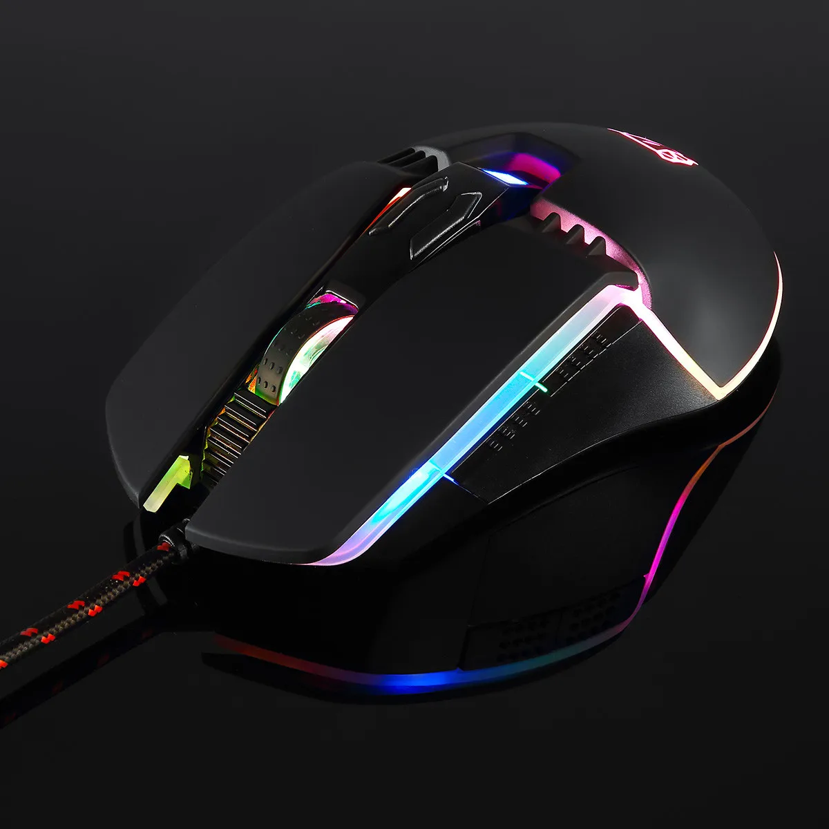 Motospeed V20 RGB Программирование 50000 dpi игровая мышь Профессиональная Регулируемая USB компьютер Wried оптический светодиодный с подсветкой для ПК