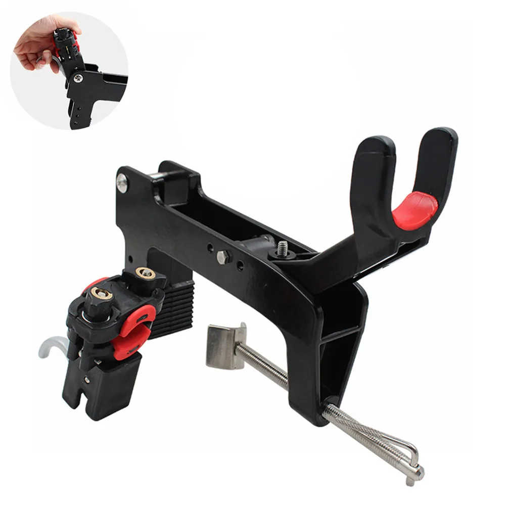 

Fishing Rod Holder Black Quick Release For Kayak Boat Mount Protect Durable 360 Degrees Rotatable Tackle Tool Aluminum Alloy