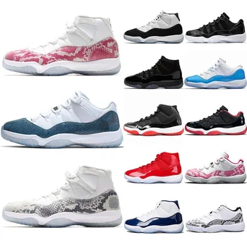 

Snakeskin 11s Men Basketball Shoes 11 Concord 45 Platinum Tint Cap and Gown UNC Gym Red Gamma Blue Mens Trainer Sport Sneaker