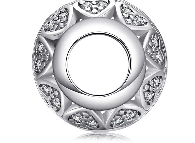 JewelryPalace Винтаж сердце любовь 925 пробы Серебряный Шарм бусы из бисера Fit Браслеты Мода Подвески для украшений