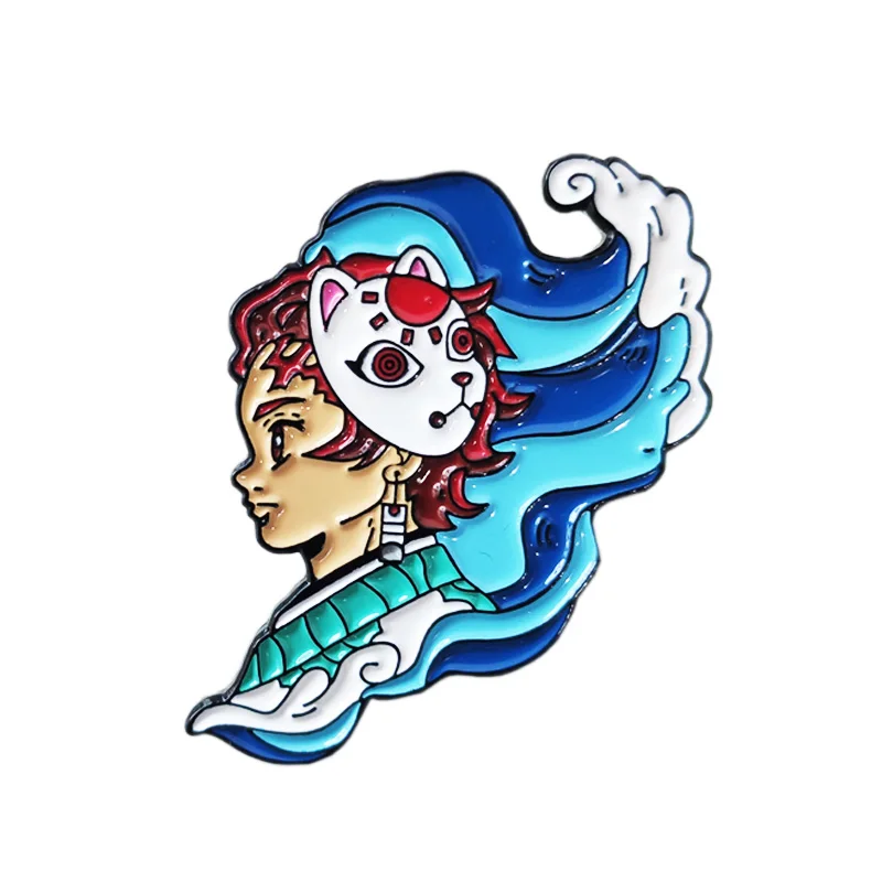 Kimetsu no Yaiba Kamado Tanjirou эмалированная брошь-кнопка
