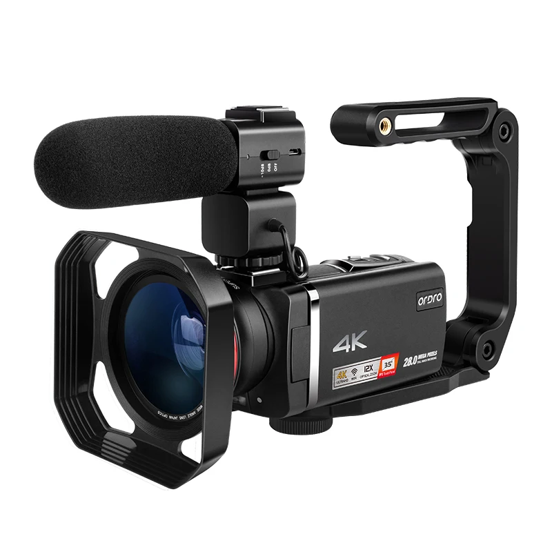 Видеокамера Ordro AX60 100X профессиональная камера 4K с цифровым зумом 12 оптических