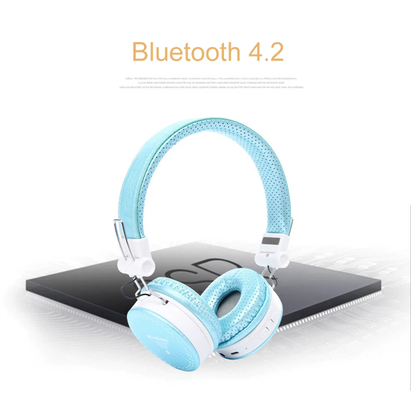 Bluetooth наушники беспроводные стерео Бас шумоподавление Музыка Спорт гарнитура с микрофоном слот для карты для Iphone Xiaomi