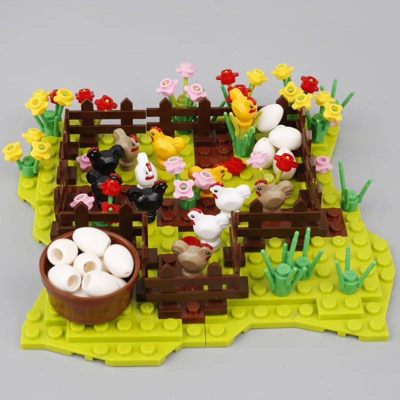 10 шт. Детский конструктор MOC цыплята|Блочные конструкторы| |