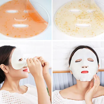 

2Pcs Silicone Mask Tray Makeup Tool Mask Mask Moisturizing Mask Fixed Silicone Film (White Pink)