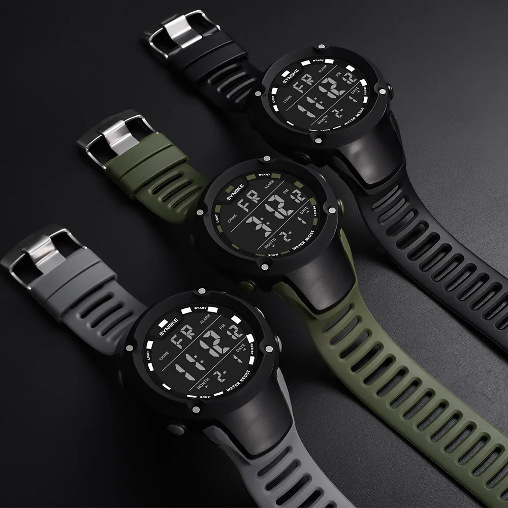 

SYNOKE Hot Selling Men Electronic MEN'S Watch Multi-functional Waterproof Mountain Climbing Sports Running Students Electronic W