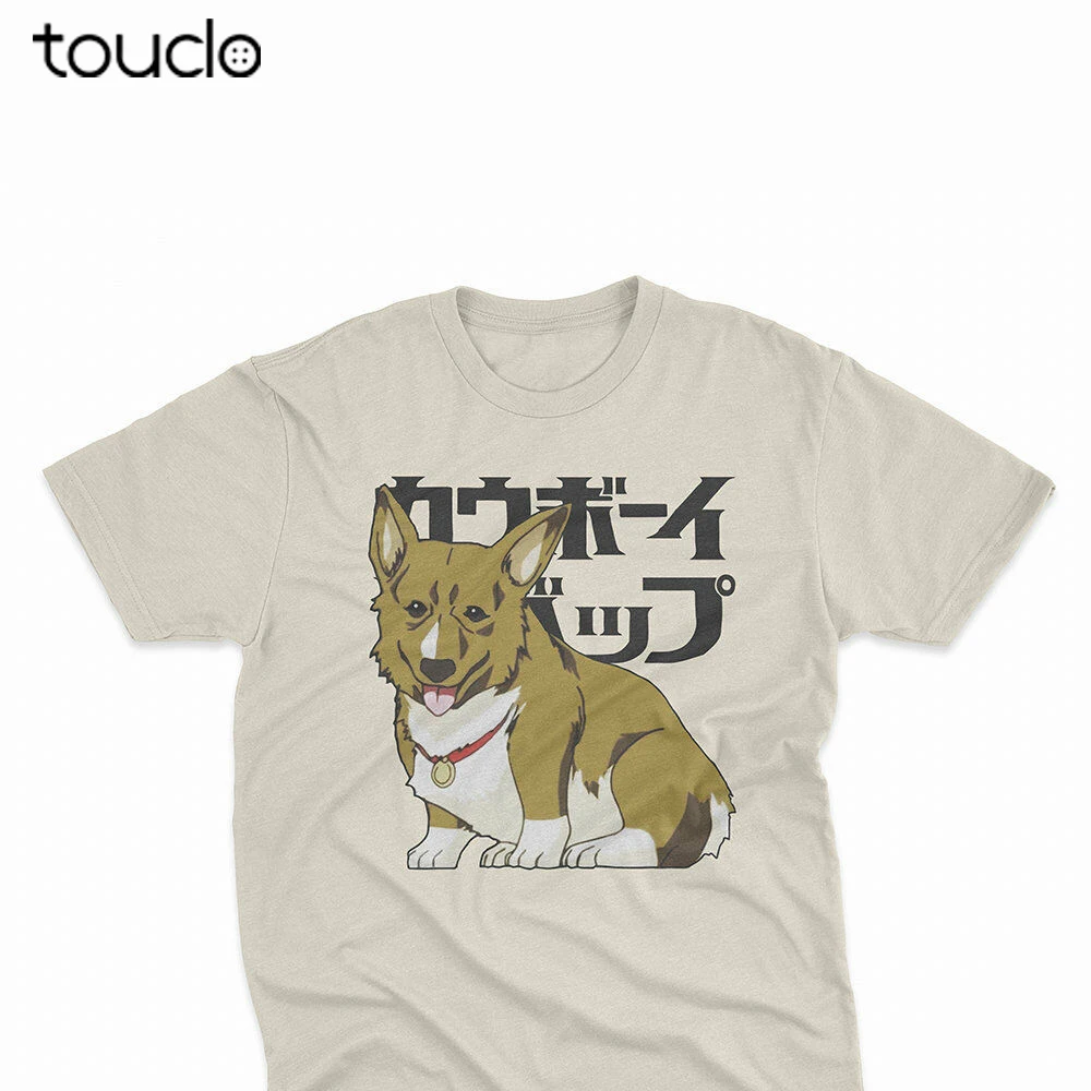 Cowboy Bebop Ein T Hemd, Anime Japanischen Graphic Tees, Corgi Hund Marke Baumwolle Männer Grundlegende Tops Fitness T-Shirt