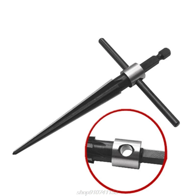 3-13mm Bridge Pin Hole Hand Held Reamer T Handle Tapered 6 Fluted Chamfer Bit Reaming Woodworker Drill F23 21