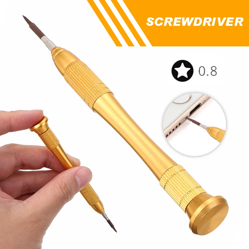 

0.8 Pentalobe Star Bottom Metal Screwdriver For iPhone 7 7Plus Removal Tool Alloy steel Rubber For iphone 8 8 plus Repair Tool