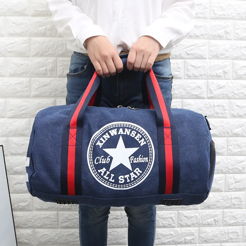 

Manufacturers Wholesale Direct Selling Canvas Sports Bag Men's Gym Bag Training Package Luggage Football round Bag lv xing bao d