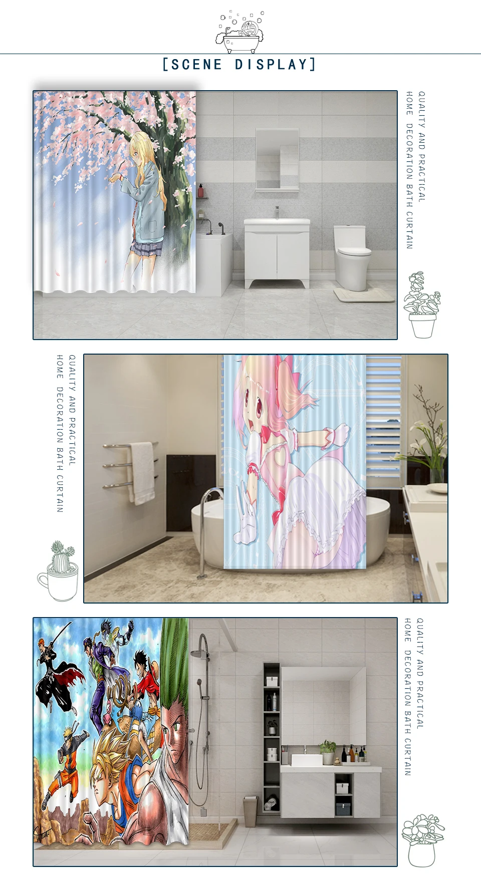Uchiha Sasuke Naruto Shippuden Fabric Shower Curtain Waterproof Mildewproof Bathroom Shower Curtains For Decor With Sets