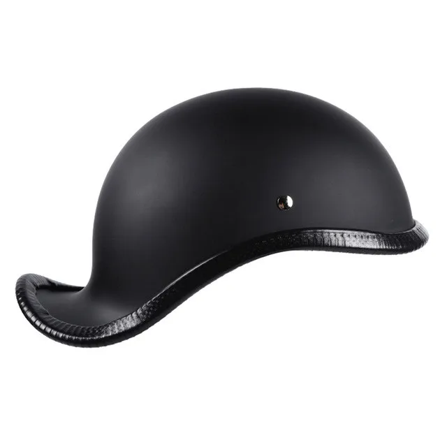 Japan Vintage Motorcycle Helmet Retro Scooter Half Face Helmet Cascos Cafe Racer,Cruiser,Chopper,Matte Black,EPS Lining - Цвет: 01-Black-06