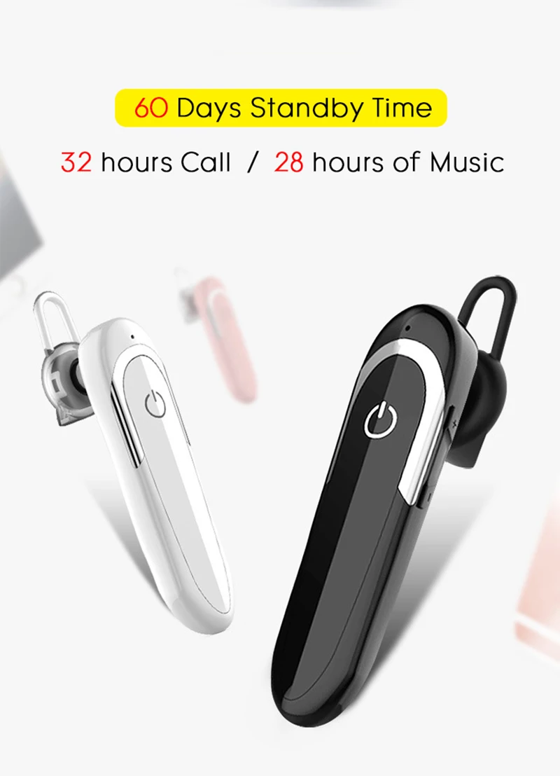 

Multi-color Unisex BT06 Wireless Bluetooth Earphone Business Sweat Proof Headphone Handsfree Headset with Microphone for Phones
