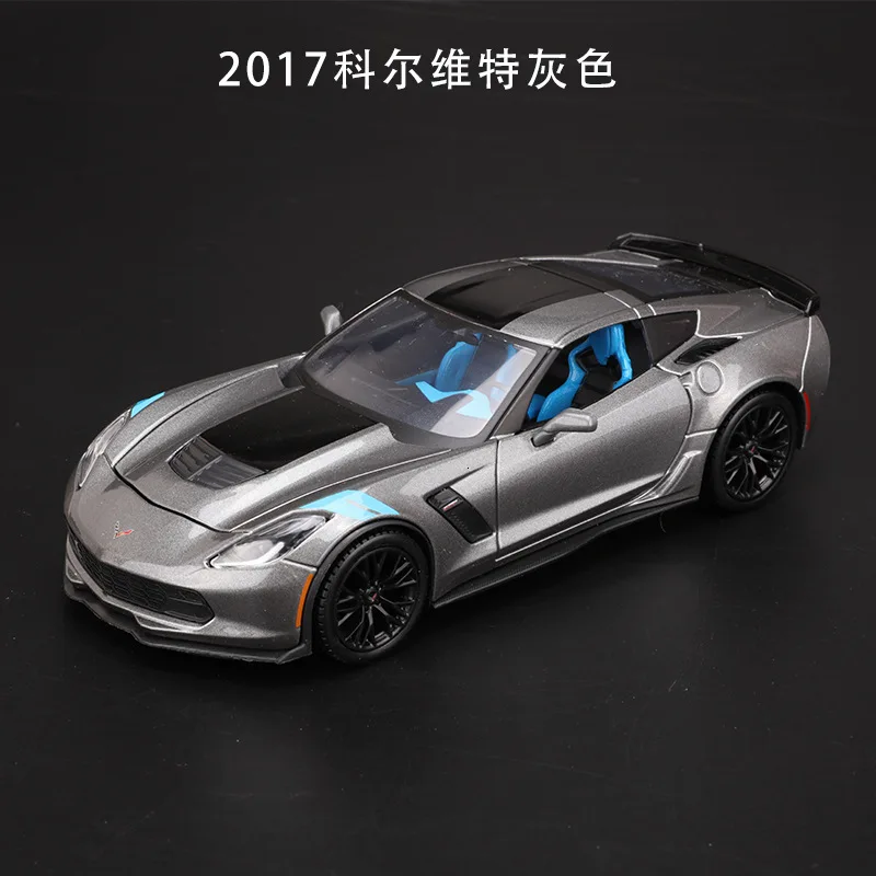 Масштаб 1:24 Chevrolet Corvette Z06 ZL1 имитация литья под давлением металлическая модель автомобиля сплав автомобиль игрушки для мальчиков подарки коллекция Горячая колесо