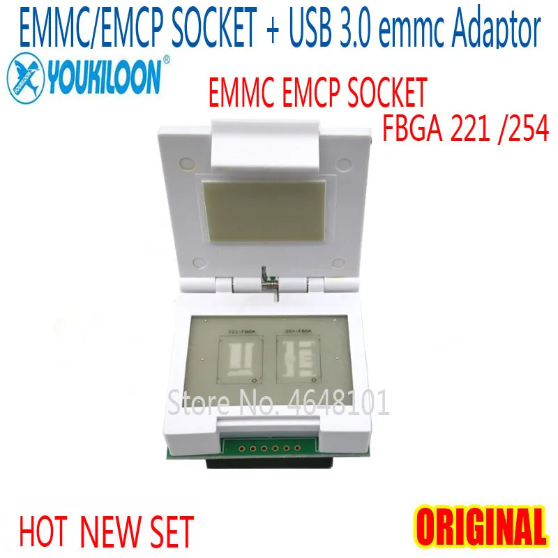 Lite USB3.0 сверхскорости Встраиваемая мультимедийная карта памяти ридер+ eMMC/EMCP разъем(FBGA 153/169/162/186, FBGA 221/254) для уфи коробка