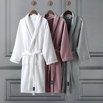 

Five-star Hotel Thick Warm Winter Bathrobe For Men Women Exquisite Cotton Towel Yukata Long Male Dressing Gown Szlafrok Badjas